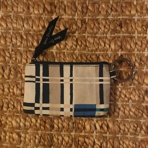Vera Bradley Plaid Cosmetic Bag - Black, Blue, Tan